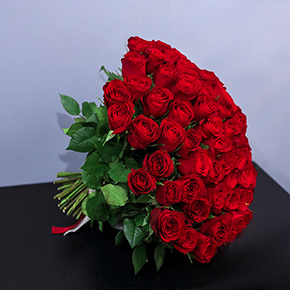 Букет 101 роза красная (40 см) в Ступино