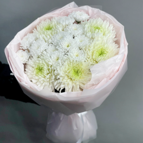 Букет из микса белых хризантем Магнум  в Ступино