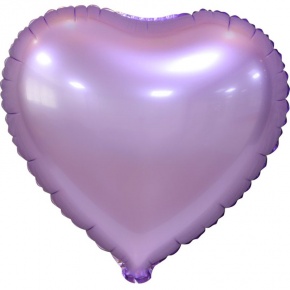 Сердце сиреневое фольгированный шар с гелием (45 см) в Ступино
