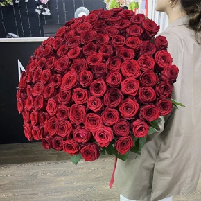 Букет 101 красная роза (70 см) в Ступино