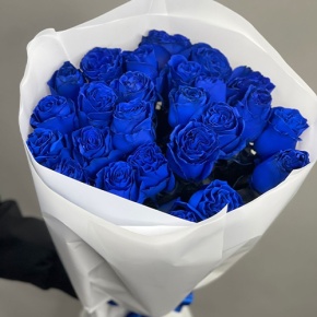 25 синих роз Эквадор (60 см) в Ступино