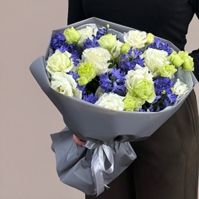 Букет из ароматных гиацинтов и эустом в Ступино