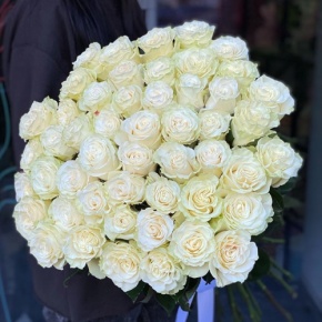 Букет из 51 розы Эквадор Мондиаль под ленту (80 см) в Ступино