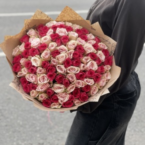 Букет "Амурный" из 101 розы (40 см) в Ступино
