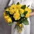 Букет из 25 лимонных роз с рускусом (40 см) в Ступино