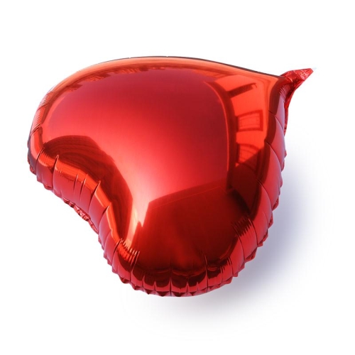 Сердце красное фольгированный шар с гелием (45 см) в Ступино